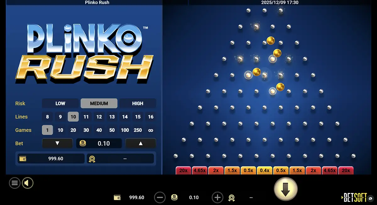 Механыка гри Plinko 